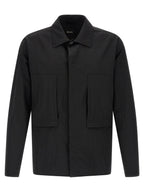 LAMINAR Black Polyamide Full-Length Jacket