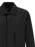 LAMINAR Black Polyamide Full-Length Jacket