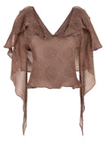 Kiko Kostadinov Bordeaux Linen Blouse