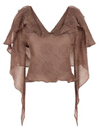 Kiko Kostadinov Bordeaux Linen Blouse