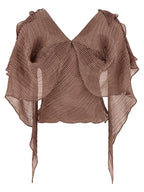 Kiko Kostadinov Bordeaux Linen Blouse