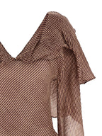 Kiko Kostadinov Bordeaux Linen Blouse