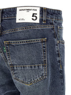 Department 5 Blue Cotton Straight-Leg Jeans