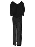 Entire Studios Black Polyester Long Dress