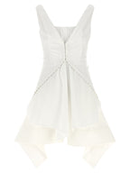 Alexander McQueen White Cotton Short Dress