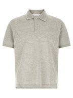 Saint Laurent Gray Cotton Polo Shirt