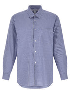 Comme Des Garçons Blue Cotton Blouse