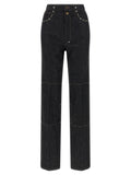 Black Cotton High-Waisted Jean