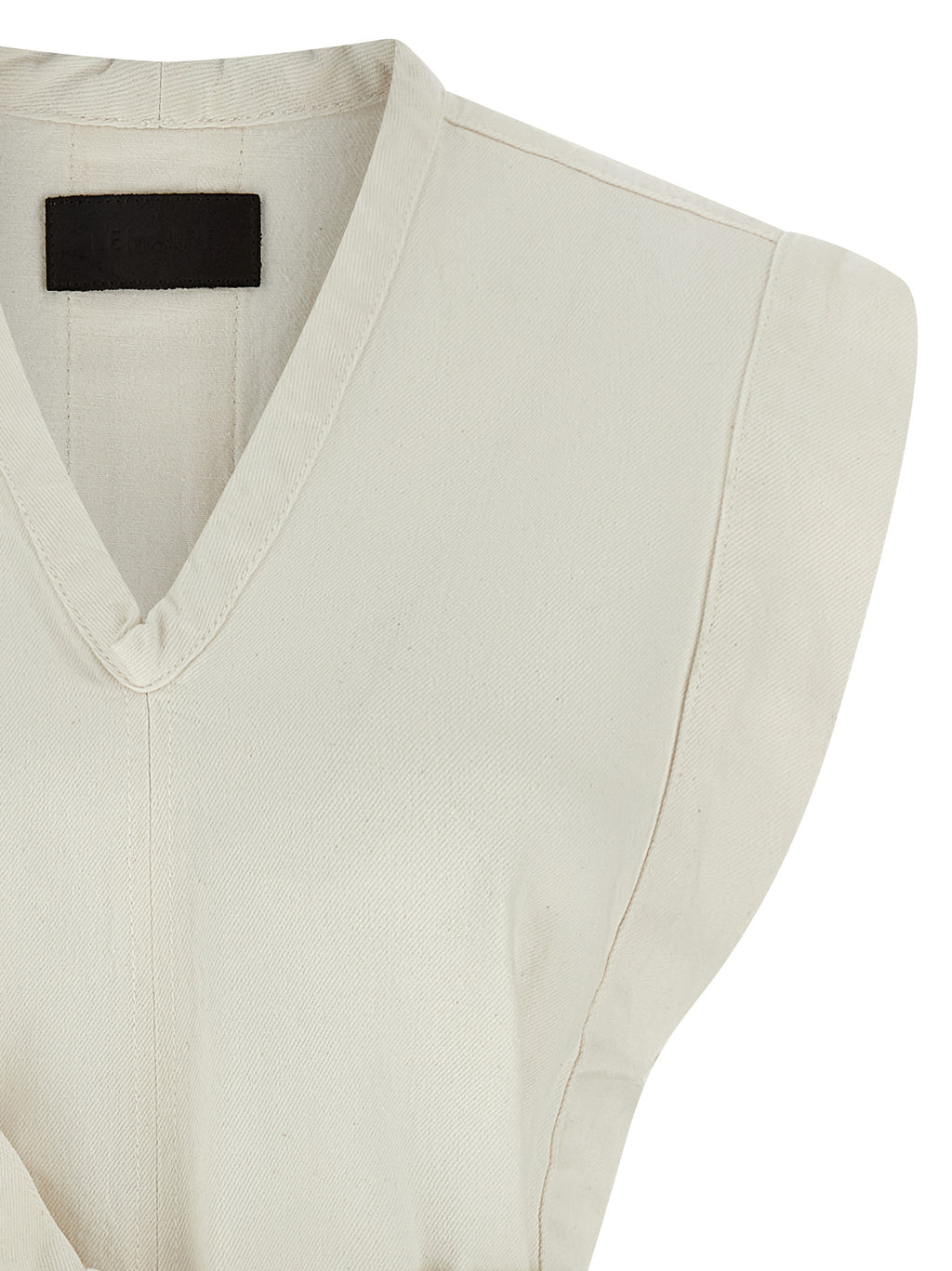Gilet smanicato in cotone bianco