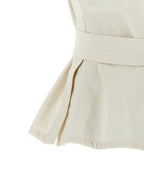 Gilet smanicato in cotone bianco