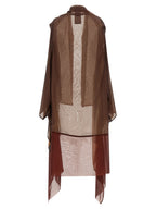 Brown Silk Cardigan