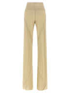 Rick Owens Beige Silk Flared Pants