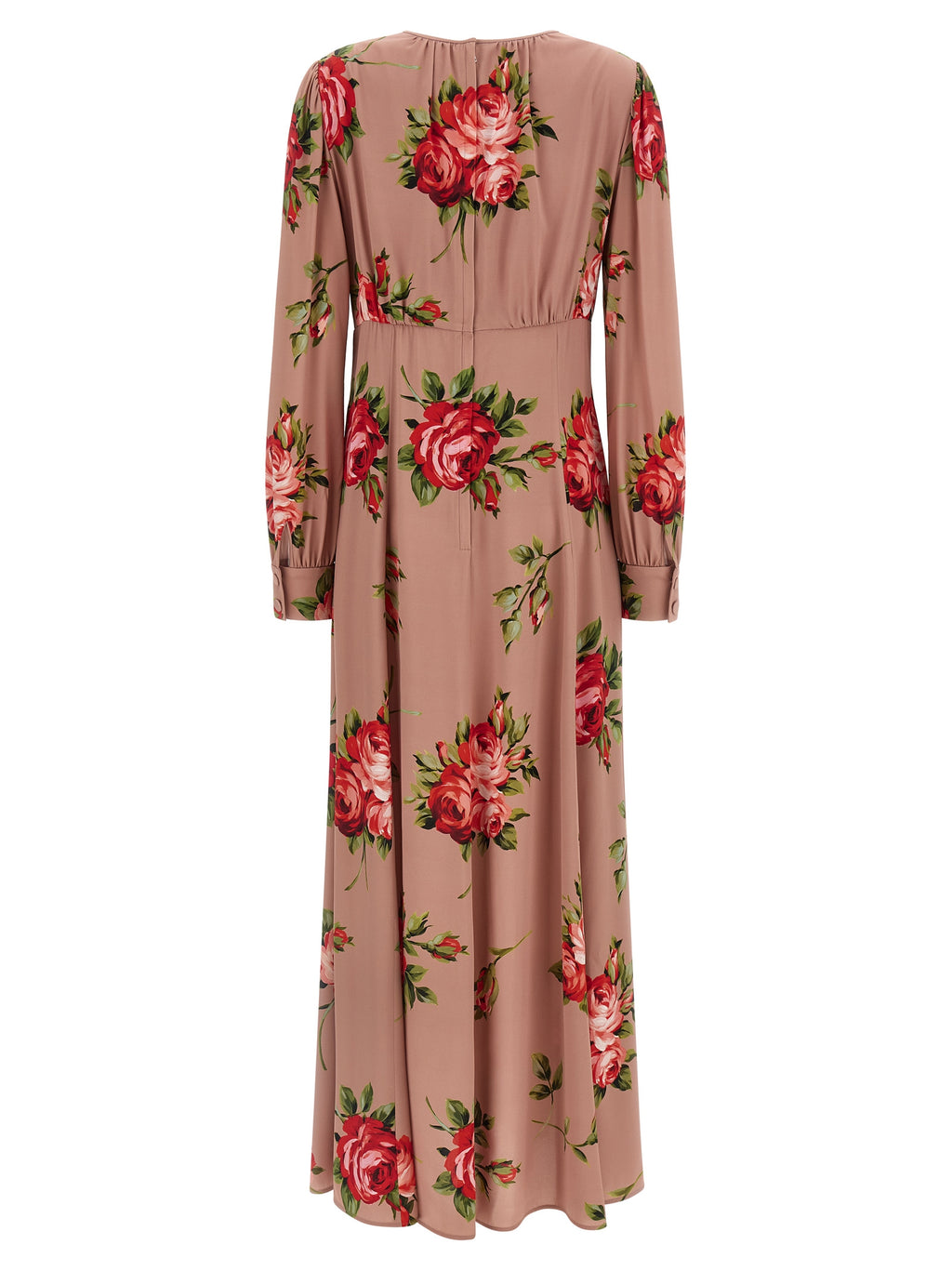 Mehrfarbiges Seiden-Maxikleid