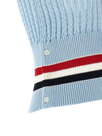 Blaue ärmellose Baumwolljacke