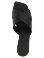 Black Calfskin Mid Heel Pumps