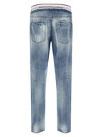 Blue Cotton Relaxed Fit Jeans