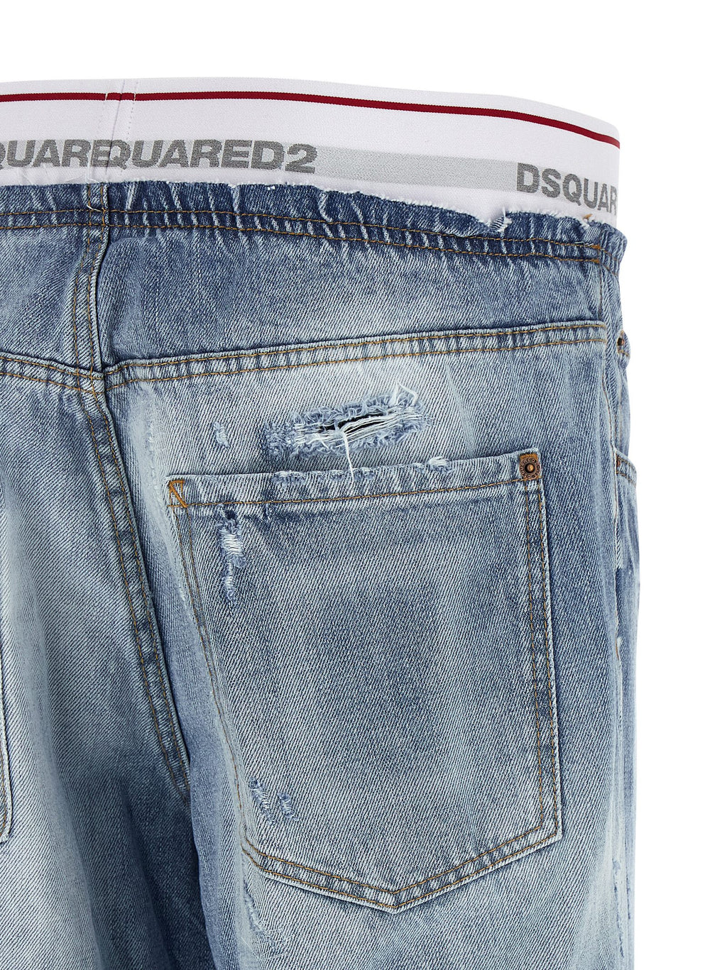Blue Cotton Relaxed Fit Jeans
