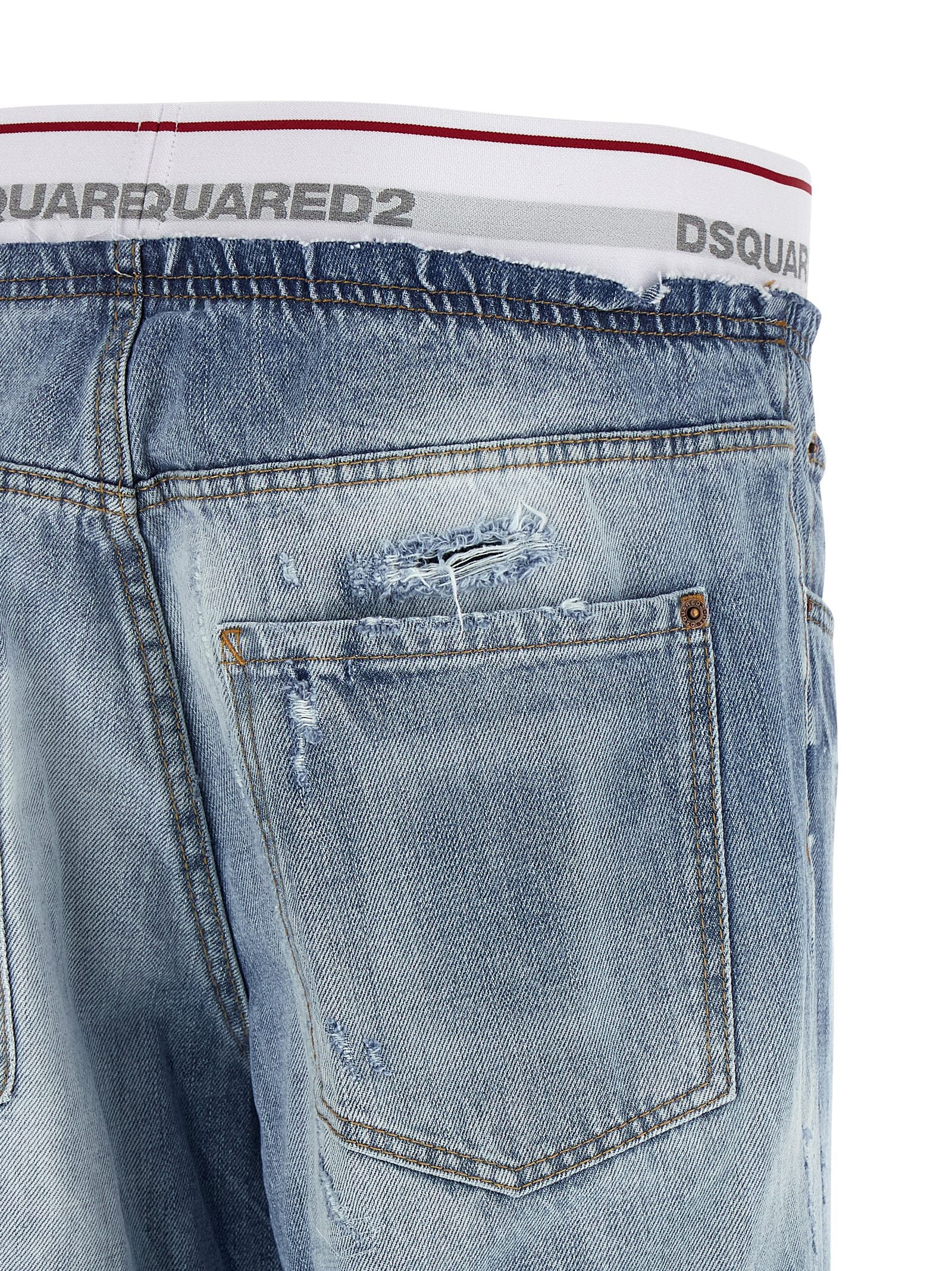 Blue Cotton Relaxed Fit Jeans