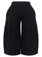 Issey Miyake Black Polyester Cropped Pants