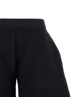 Issey Miyake Black Polyester Cropped Pants
