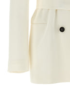 Kiton White Silk Blazer