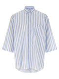 Bluse aus blauer Baumwolle