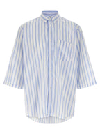 Bluse aus blauer Baumwolle