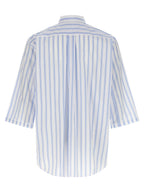 Bluse aus blauer Baumwolle