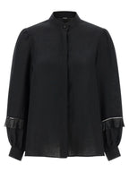 Kiton Black Linen Blouse