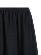 Kiton Black Linen Mini Skirt