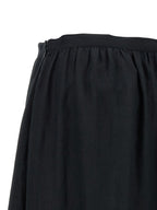 Kiton Black Linen Mini Skirt