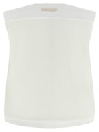 Fabiana Filippi White Cotton Sleeveless Jacket