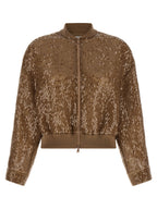 Brunello Cucinelli Brown Silk Cardigan