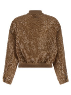 Brunello Cucinelli Brown Silk Cardigan