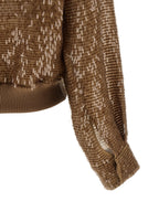 Brunello Cucinelli Brown Silk Cardigan