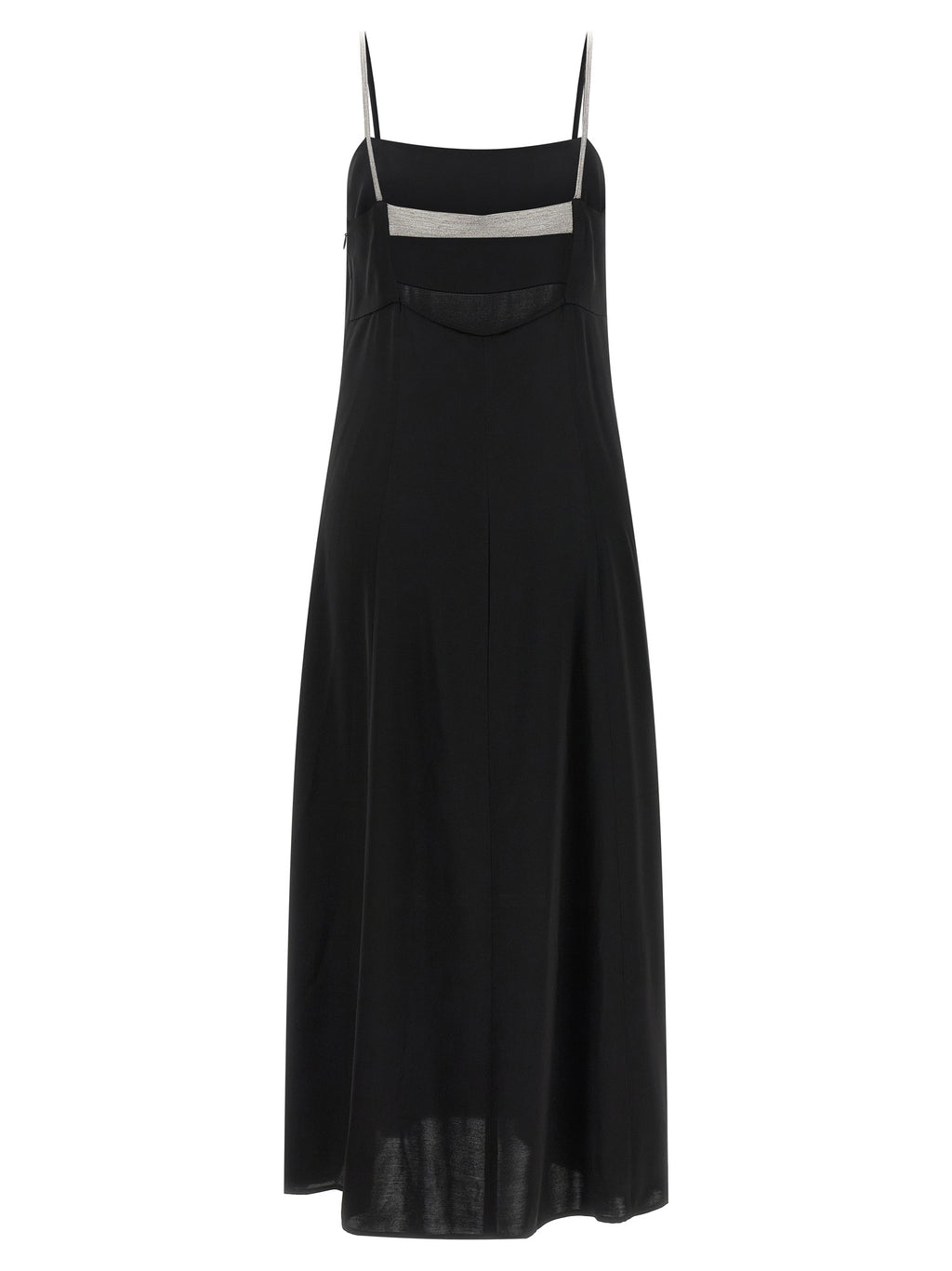 Black Viscose Long Dress