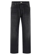 Department 5 Black Cotton Cropped Jeans