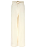 Twinset White Cotton Flared Jeans
