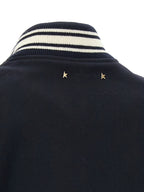 Golden Goose Blue Virgin Wool Bomber
