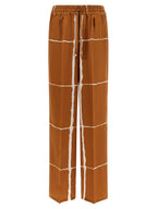 Kiton Brown Silk Casual Pants