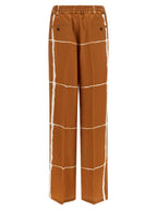 Kiton Brown Silk Casual Pants