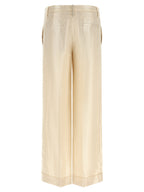 Brunello Cucinelli Gold Linen Casual Pants