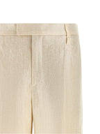 Brunello Cucinelli Gold Linen Casual Pants