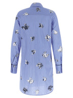 LE TWINS Blue Cotton Short Dress