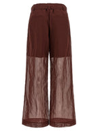 Brunello Cucinelli Bordeaux Cotton Flared Pants