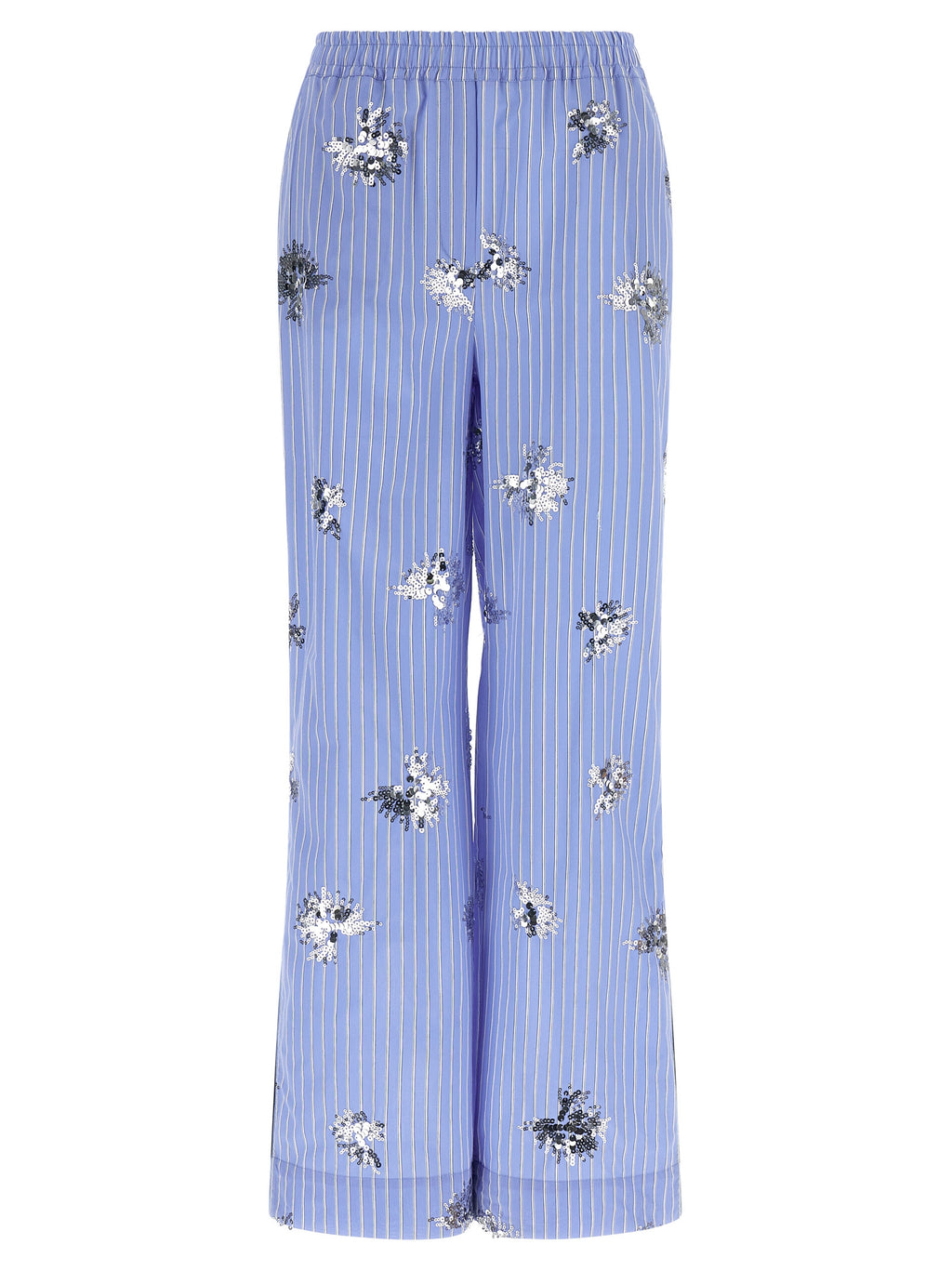 LE TWINS Blue Cotton Casual Pants