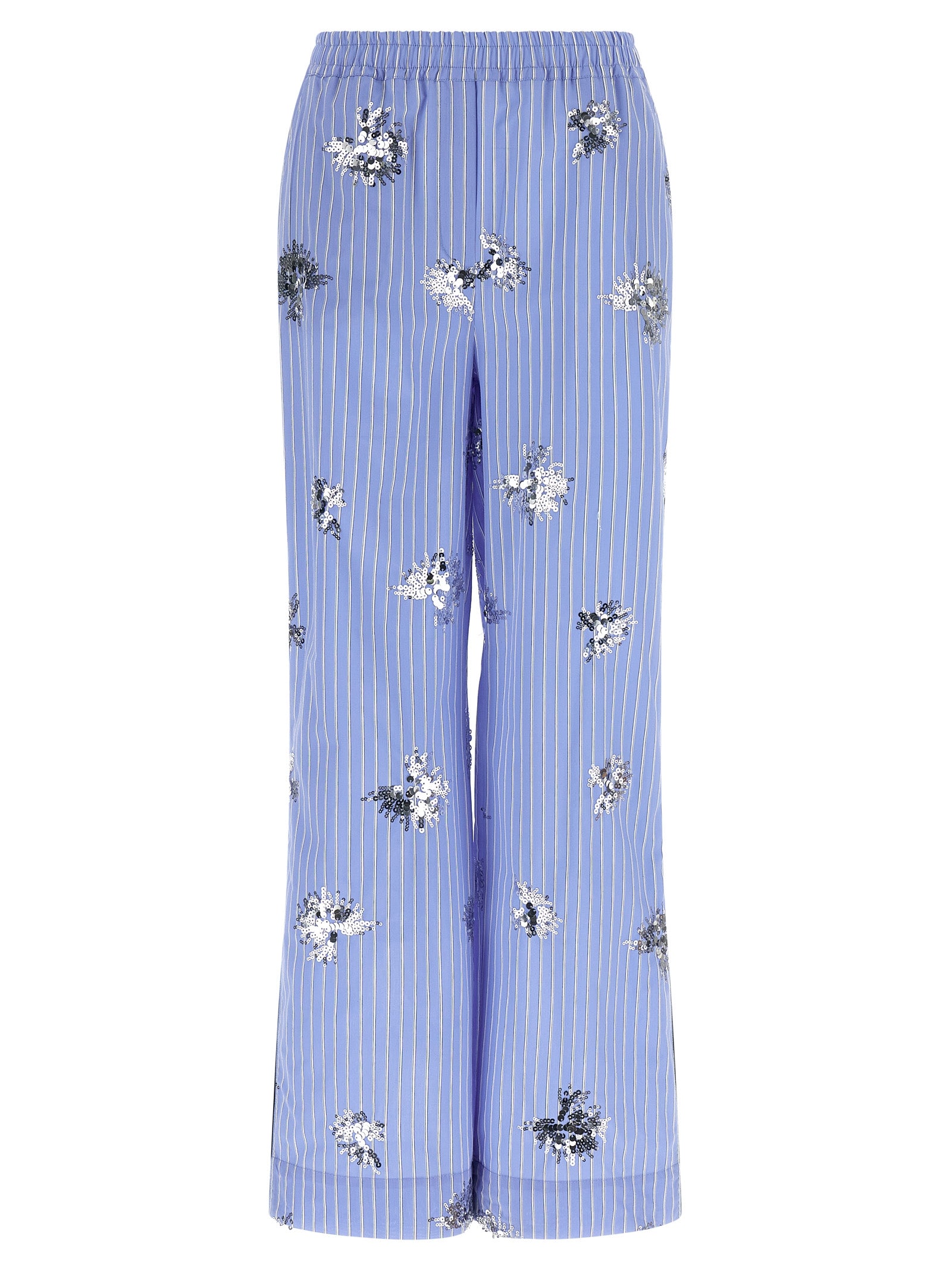 LE TWINS Blue Cotton Casual Pants