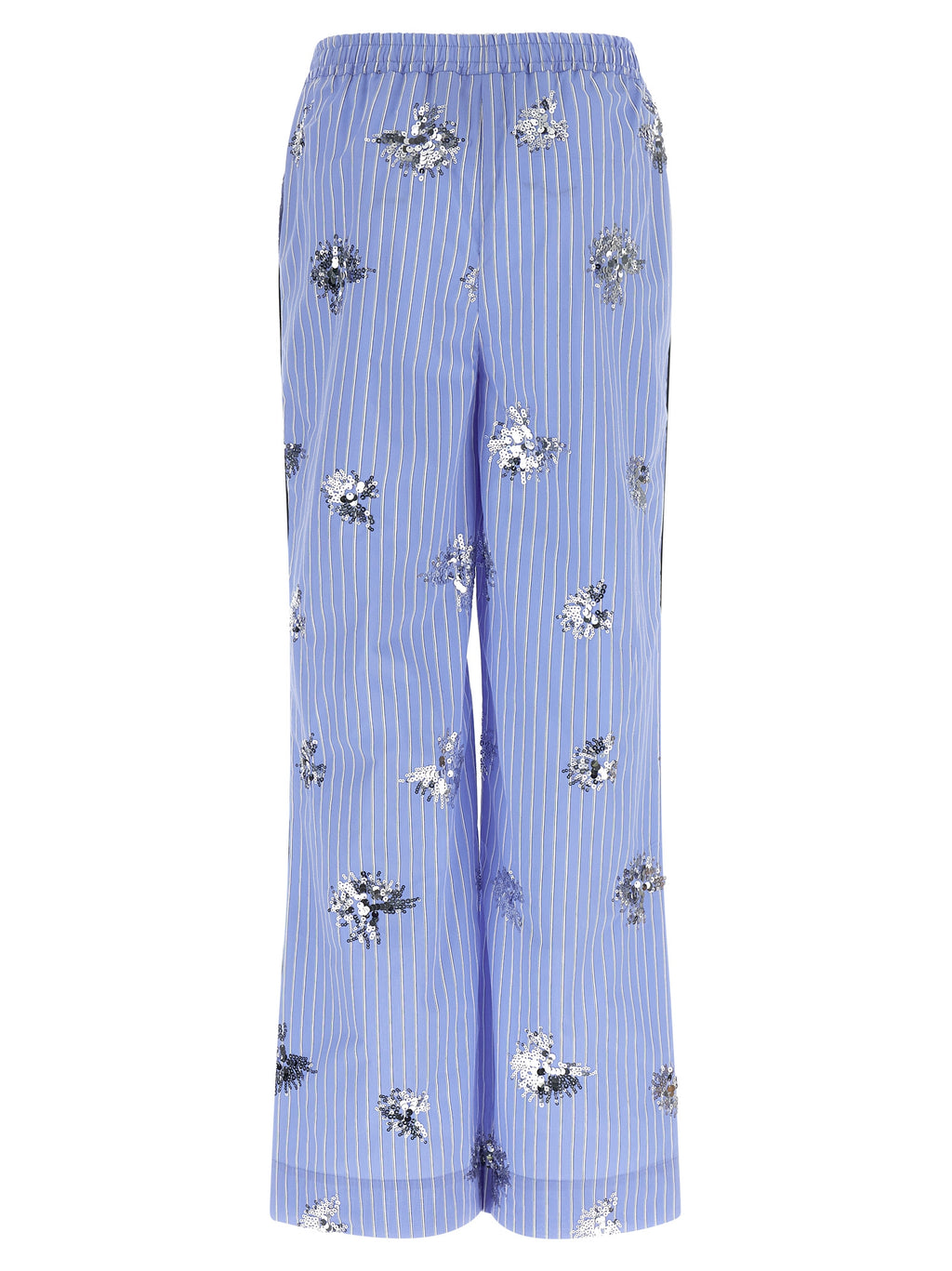 LE TWINS Blue Cotton Casual Pants