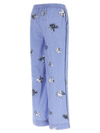 LE TWINS Blue Cotton Casual Pants