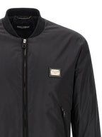 Dolce & Gabbana Black Polyamide Bomber
